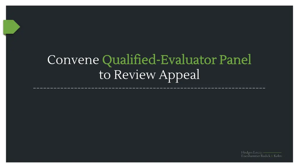 convene qualified to review appeal