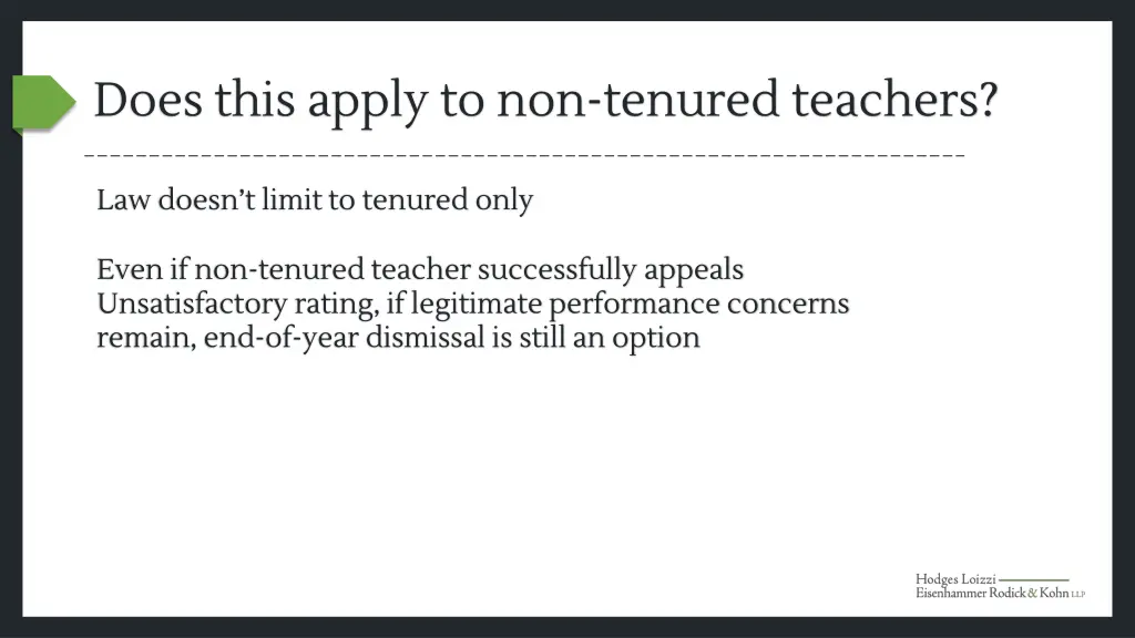 does this apply to non tenured teachers 1