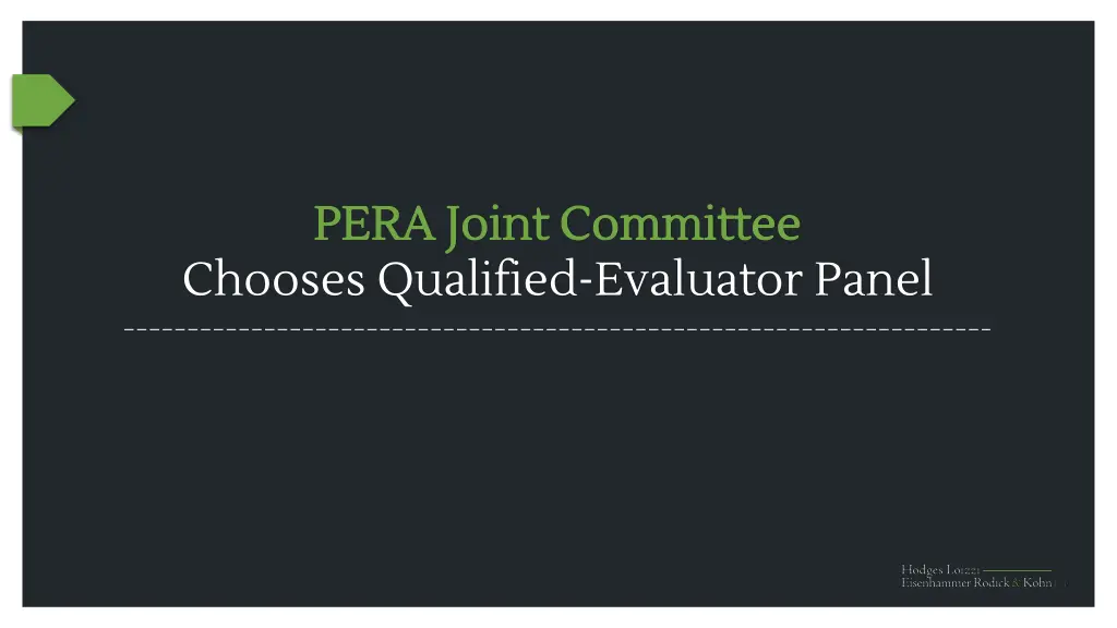 pera joint committee pera joint committee chooses