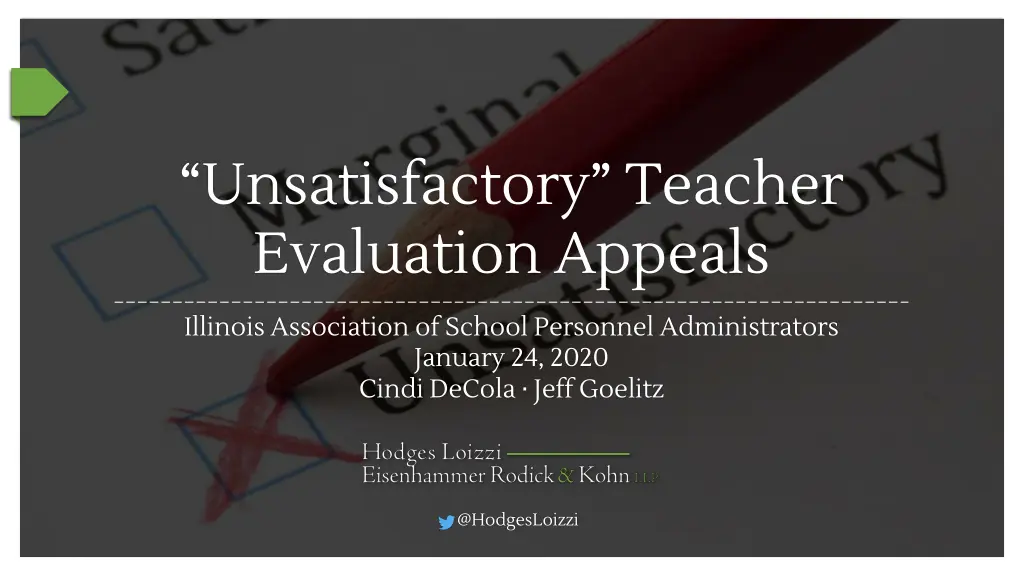 unsatisfactory teacher evaluation appeals