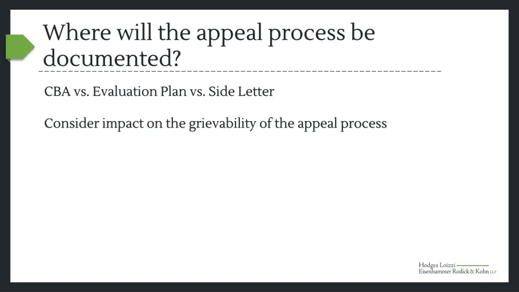 where will the appeal process be documented 1