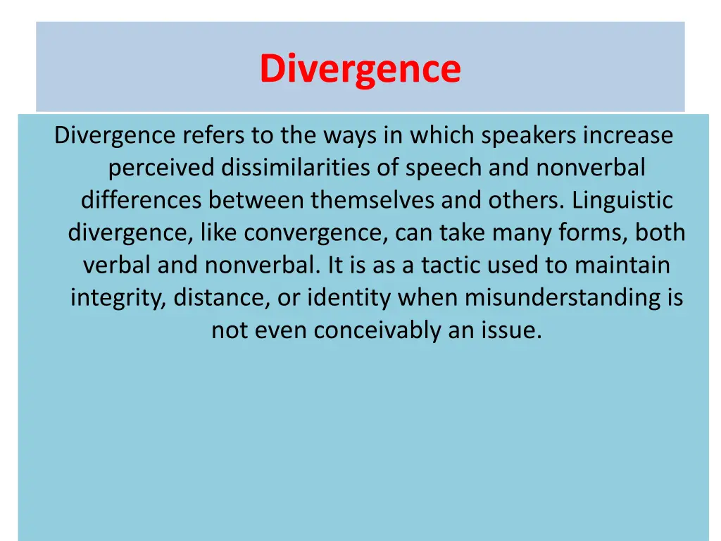 divergence