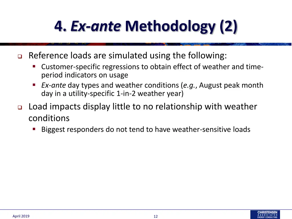 4 ex ante methodology 2