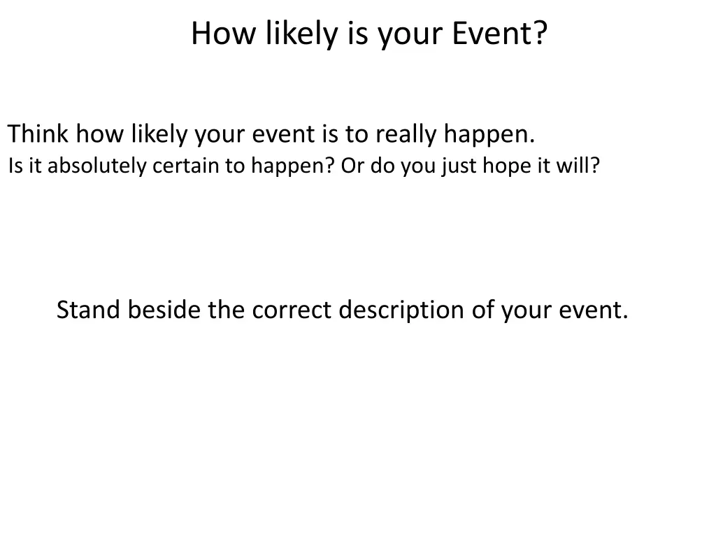 how likely is your event
