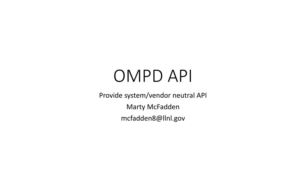 ompd api