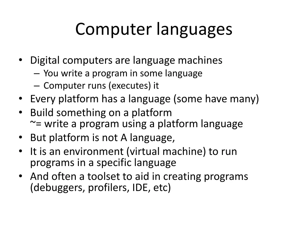 computer languages