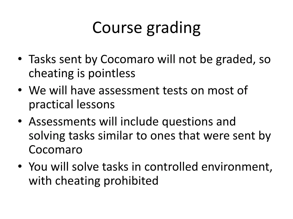 course grading