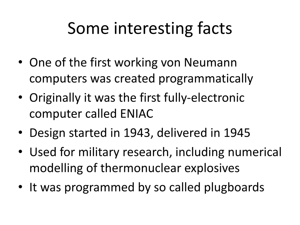 some interesting facts