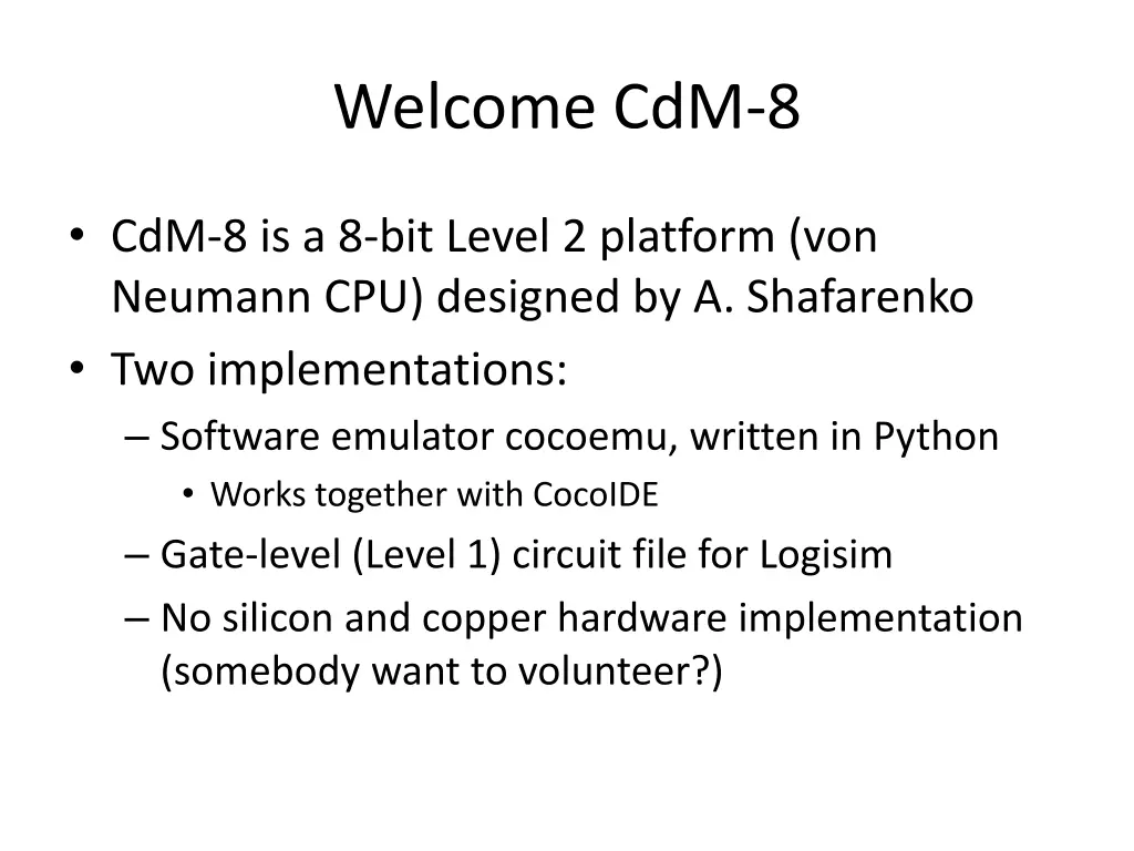 welcome cdm 8