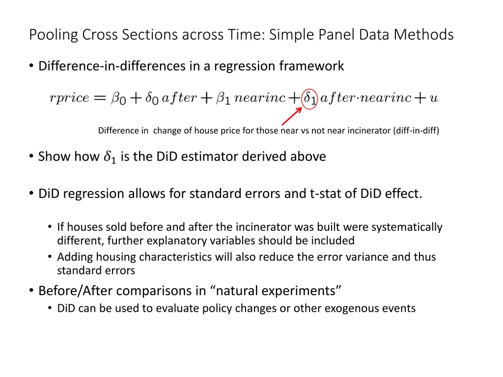 pooling cross sections across time simple panel 2