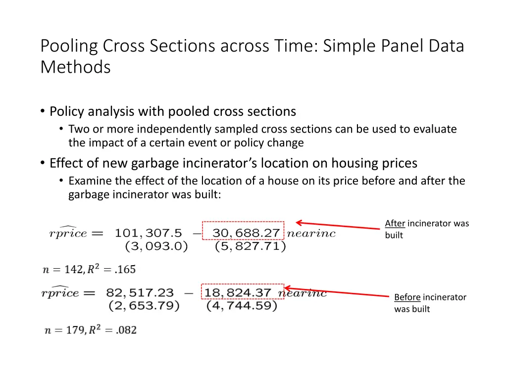 pooling cross sections across time simple panel