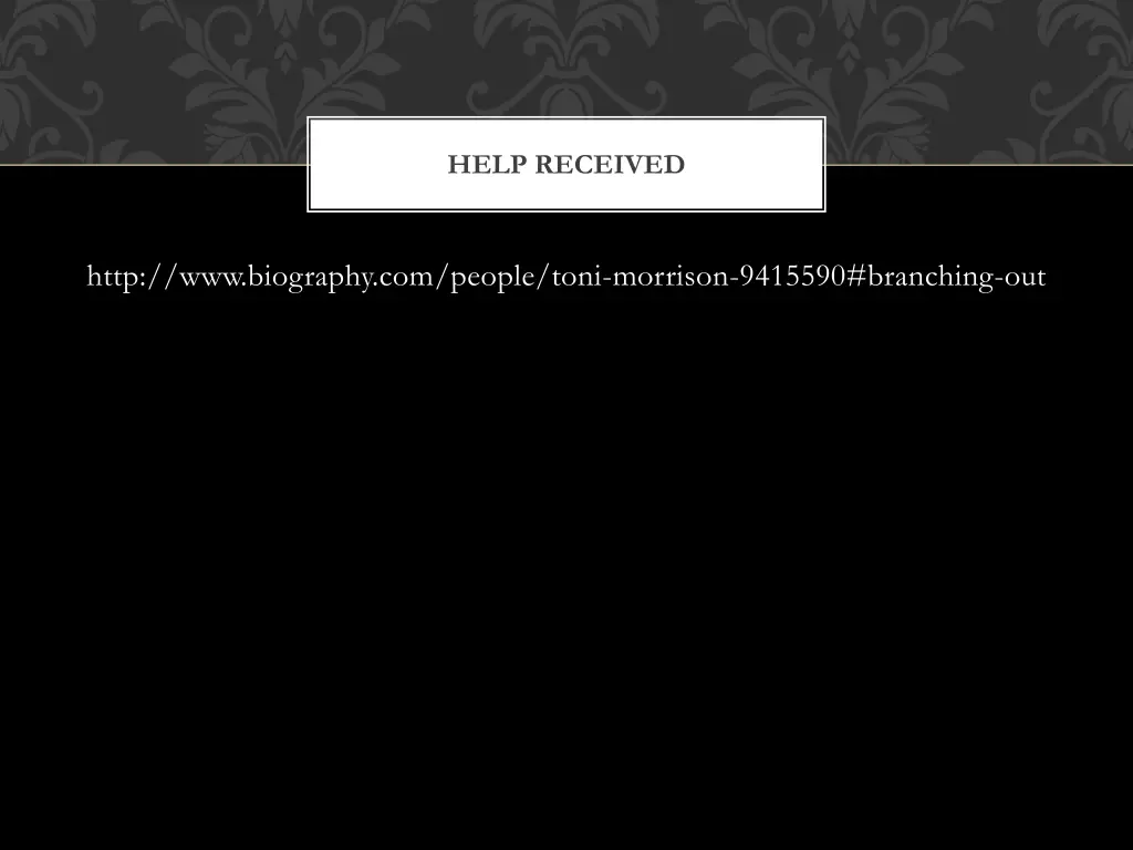 help received