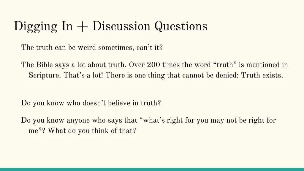 digging in discussion questions