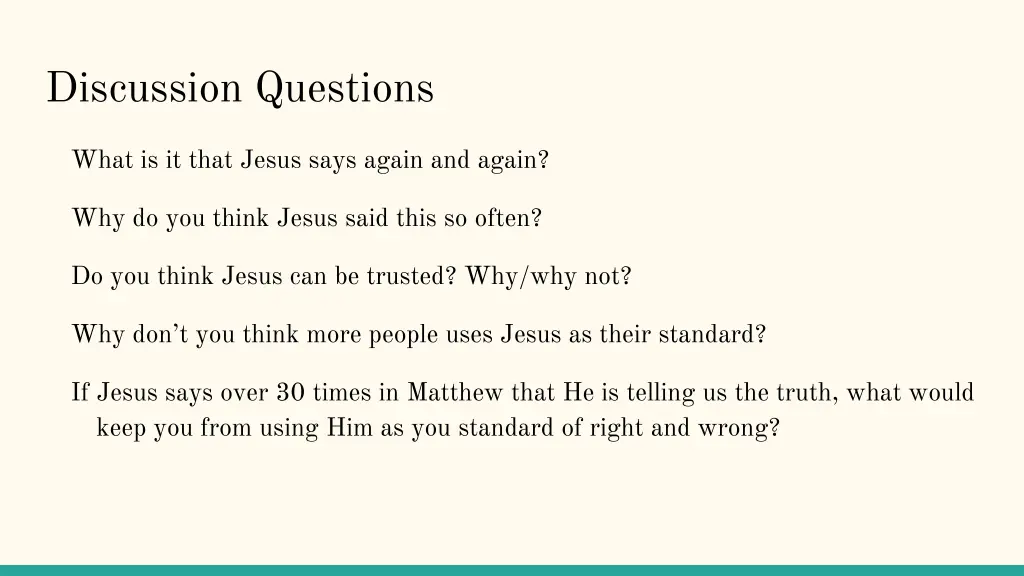 discussion questions