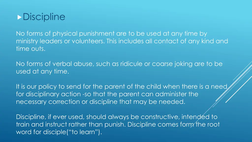 discipline