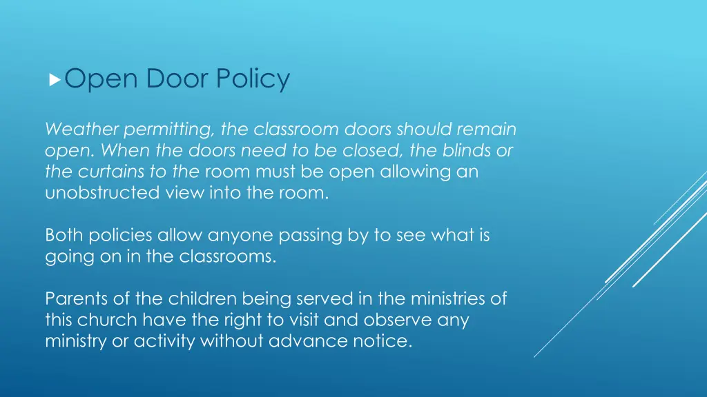 open door policy