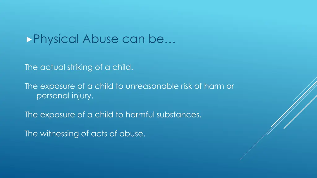 physical abuse can be