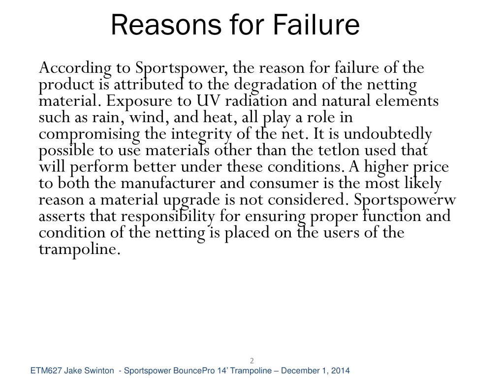 reasons for failure