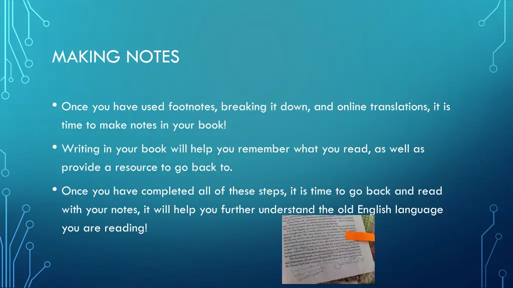 making notes