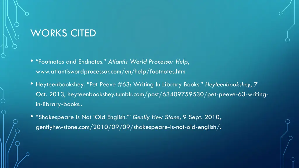 works cited