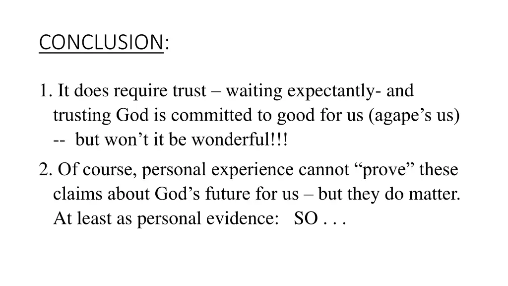 conclusion