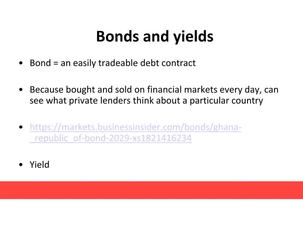 bonds and yields