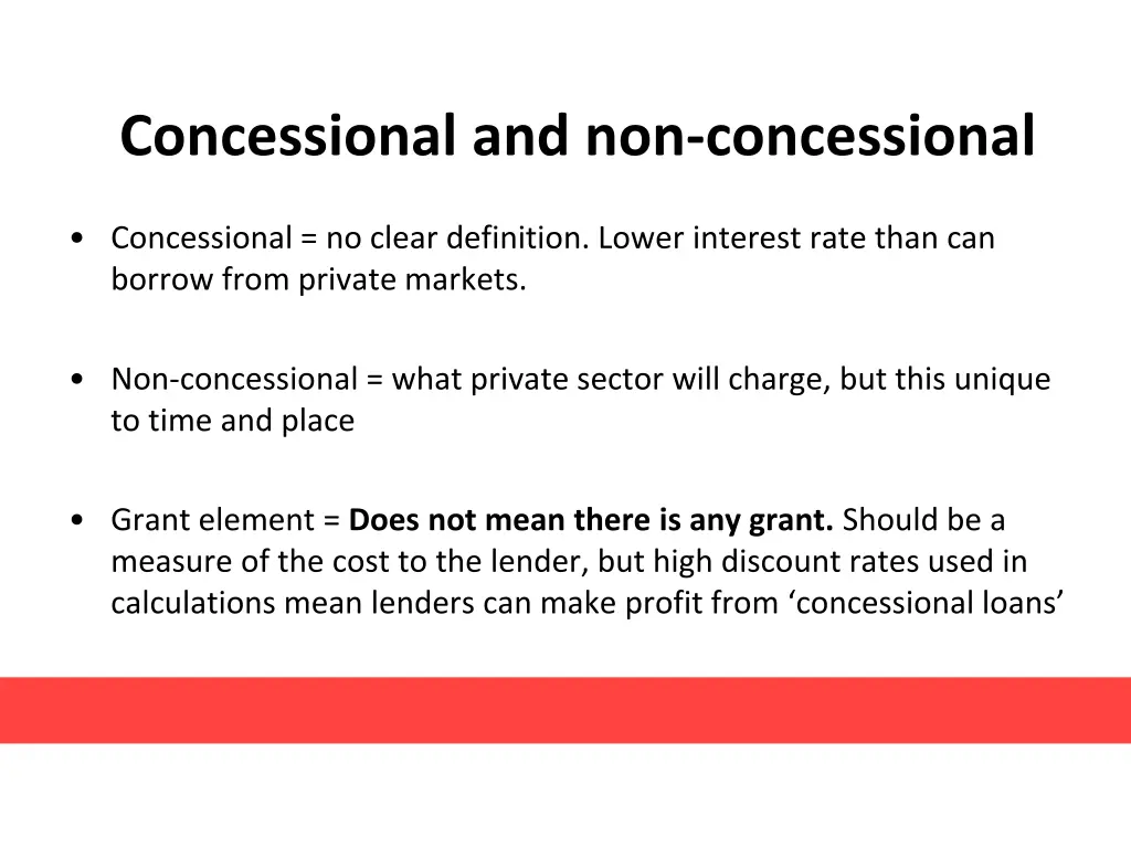 concessional and non concessional