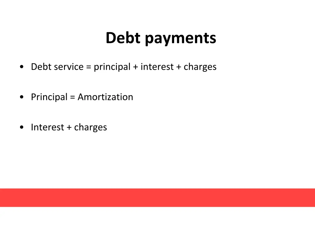 debt payments