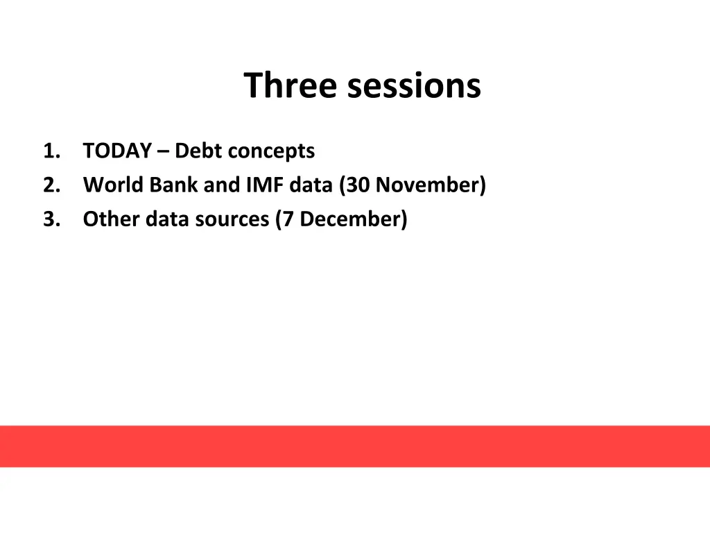 three sessions