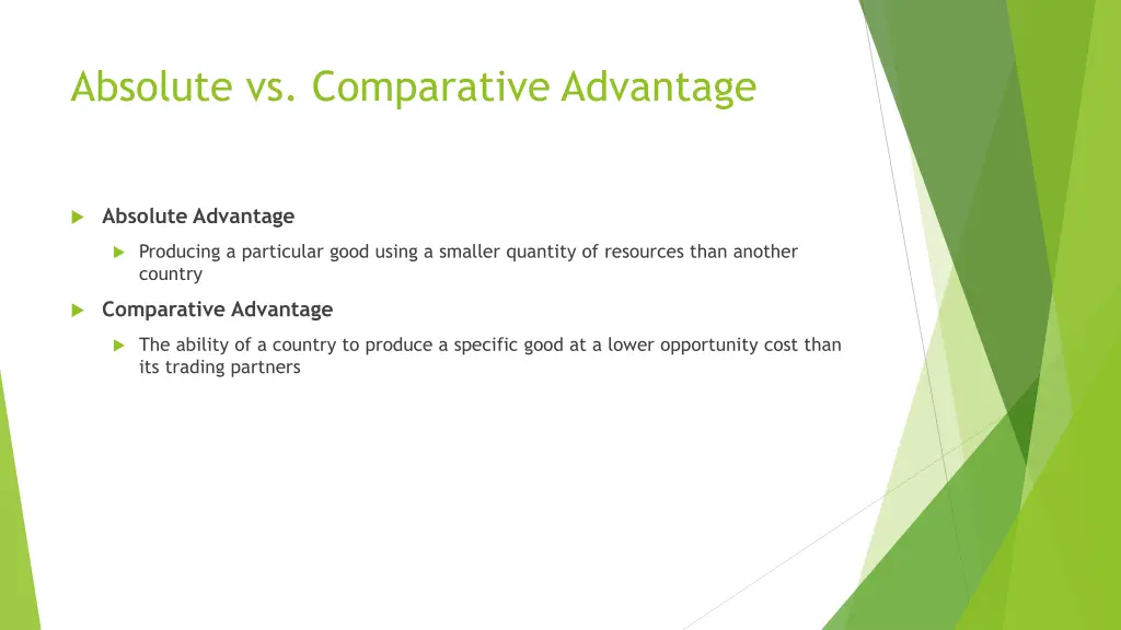 absolute vs comparative advantage