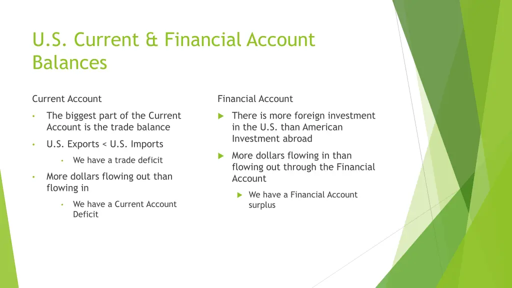 u s current financial account balances