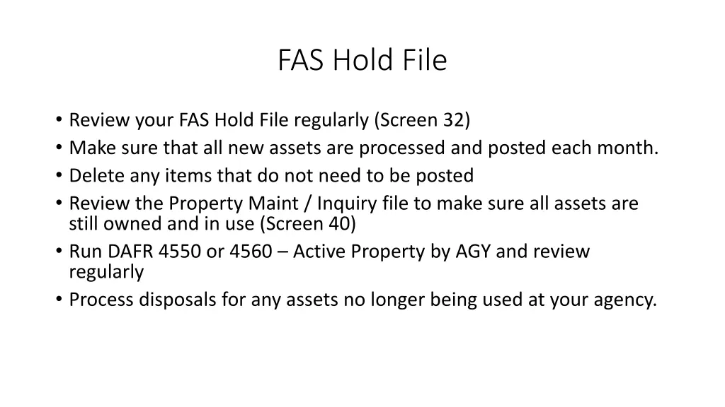 fas hold file