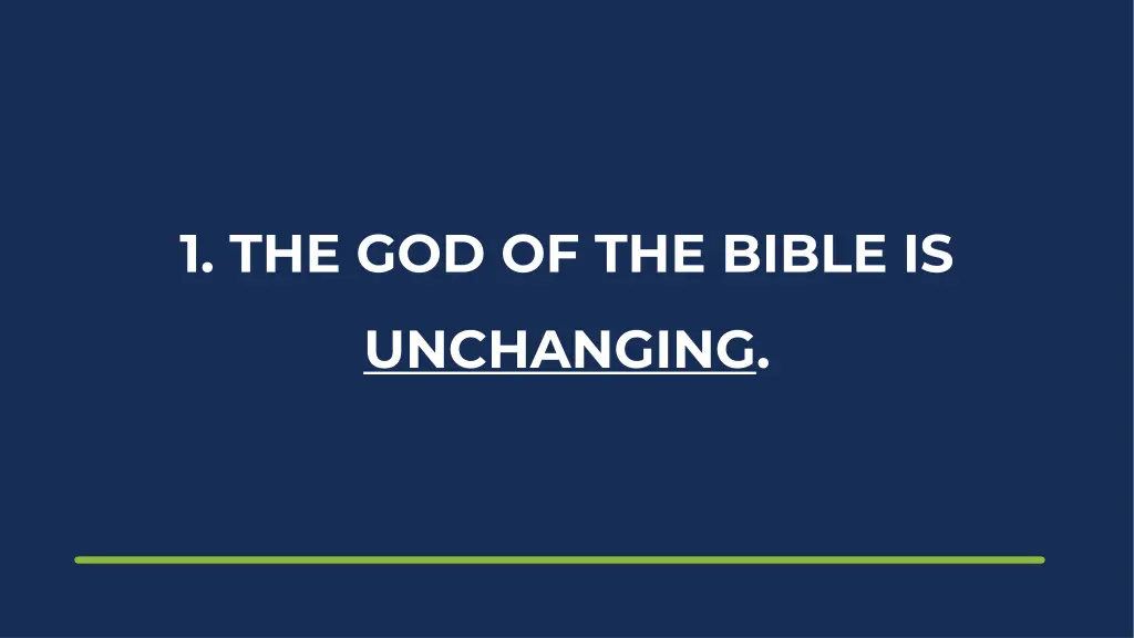 1 the god of the bible is