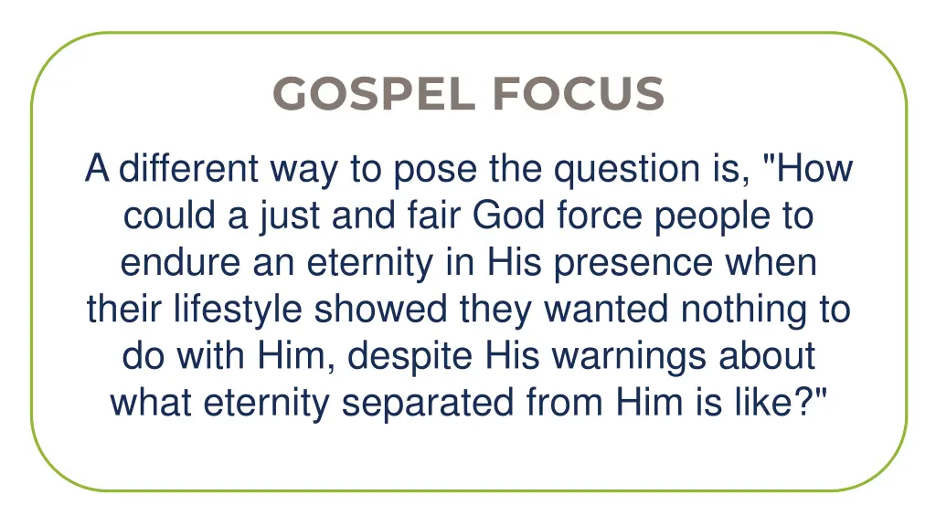 gospel focus 1