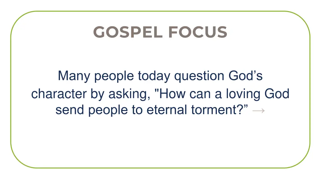 gospel focus