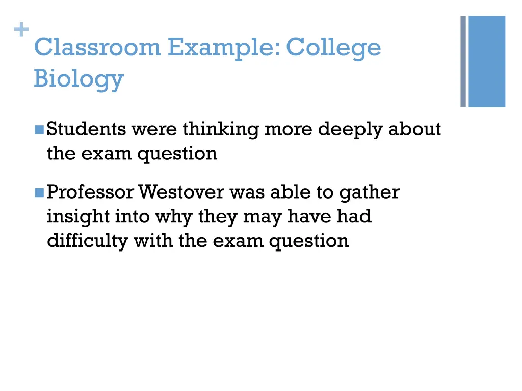 classroom example college biology 1