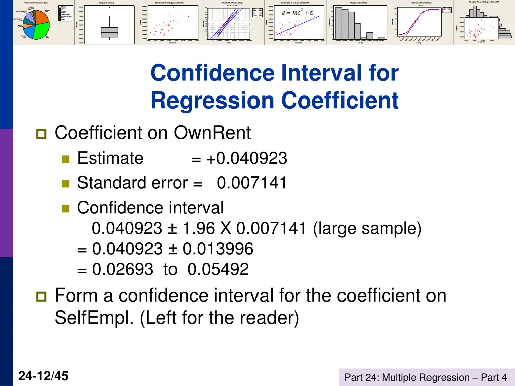 confidence interval for regression coefficient