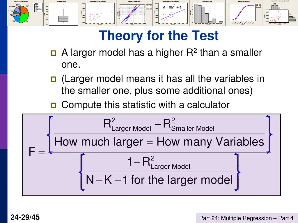 theory for the test a larger model has a higher