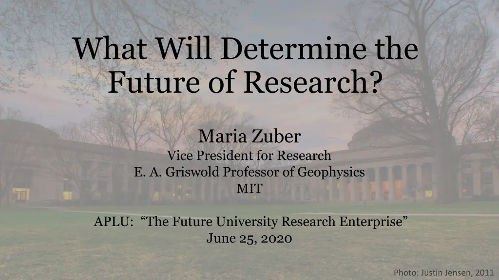 what will determine the future of research