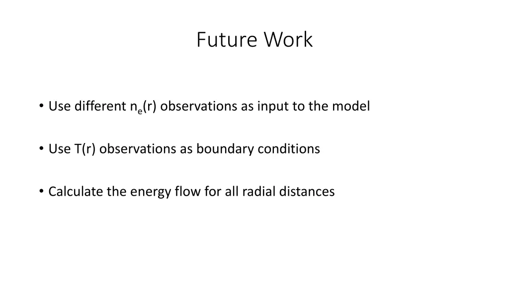 future work