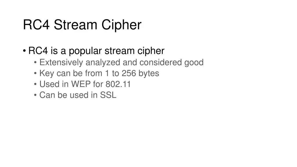 rc4 stream cipher