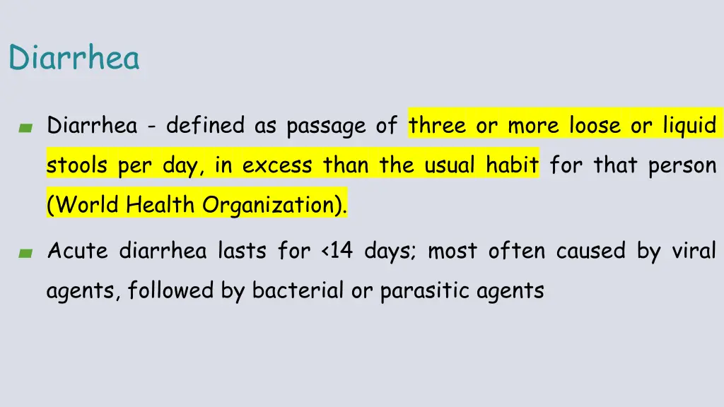 diarrhea