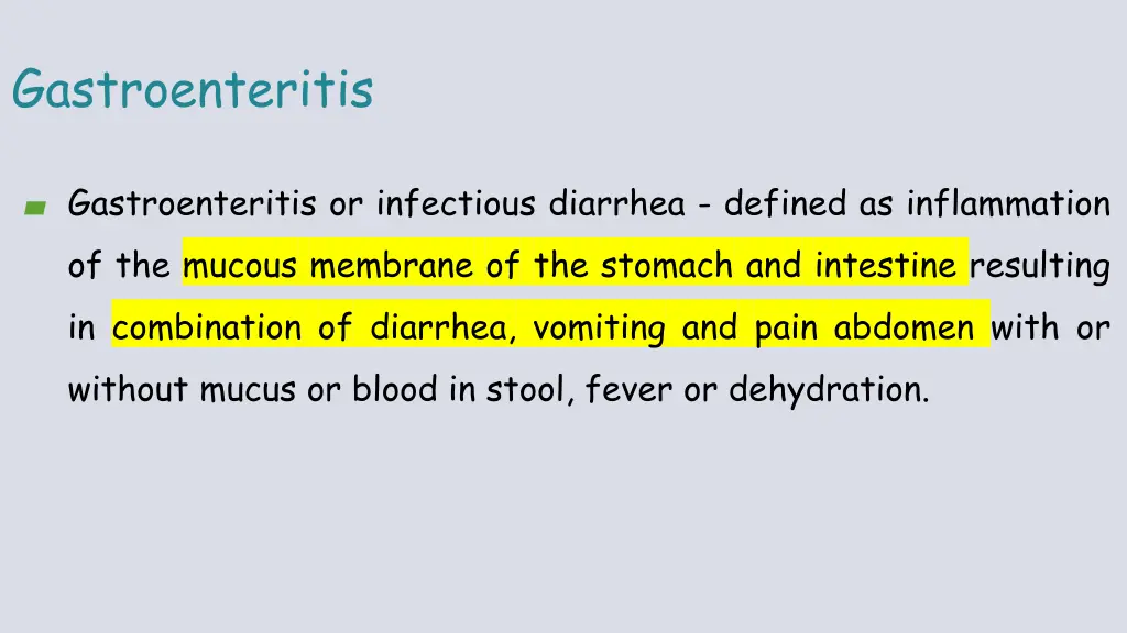 gastroenteritis