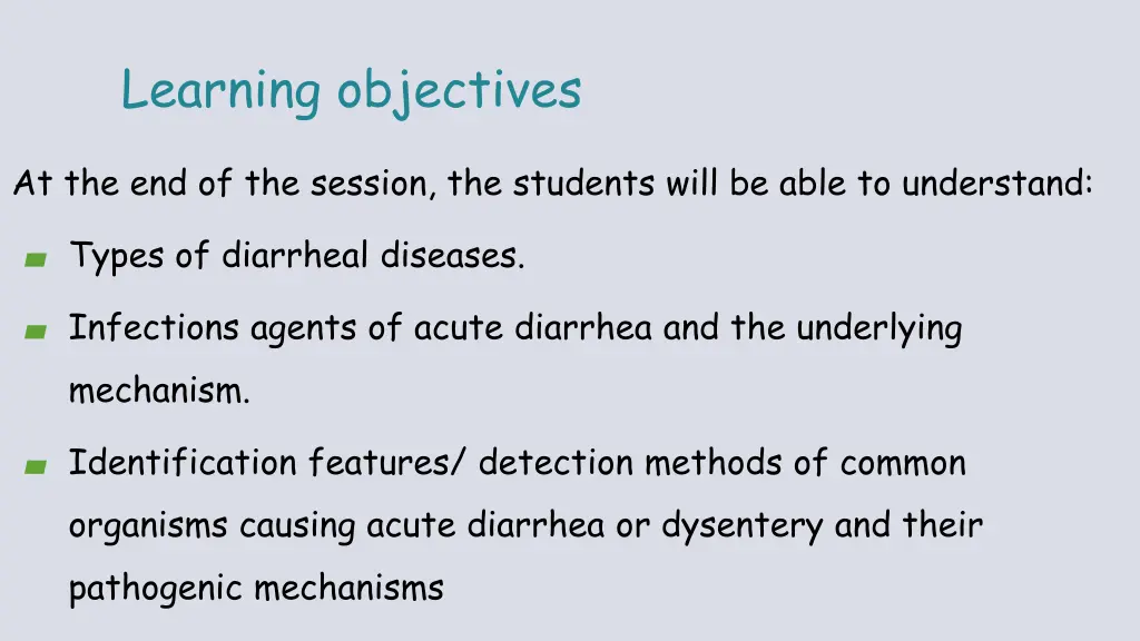 learning objectives