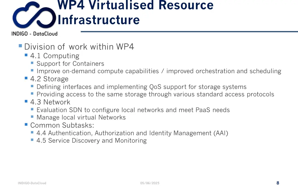 wp4 virtualised resource infrastructure 1