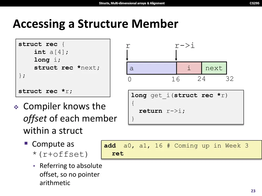 structs multi dimensional arrays alignment 21
