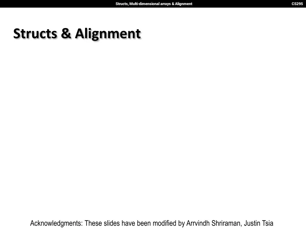 structs multi dimensional arrays alignment