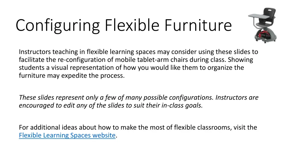 configuring flexible furniture