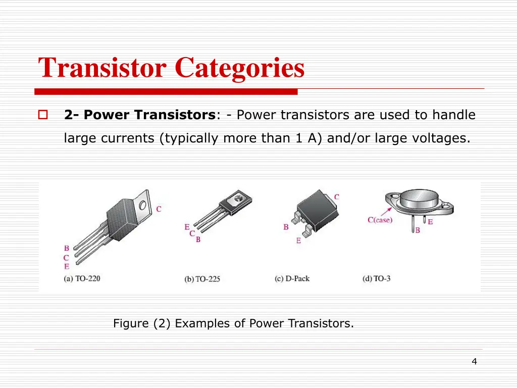 transistor categories 1