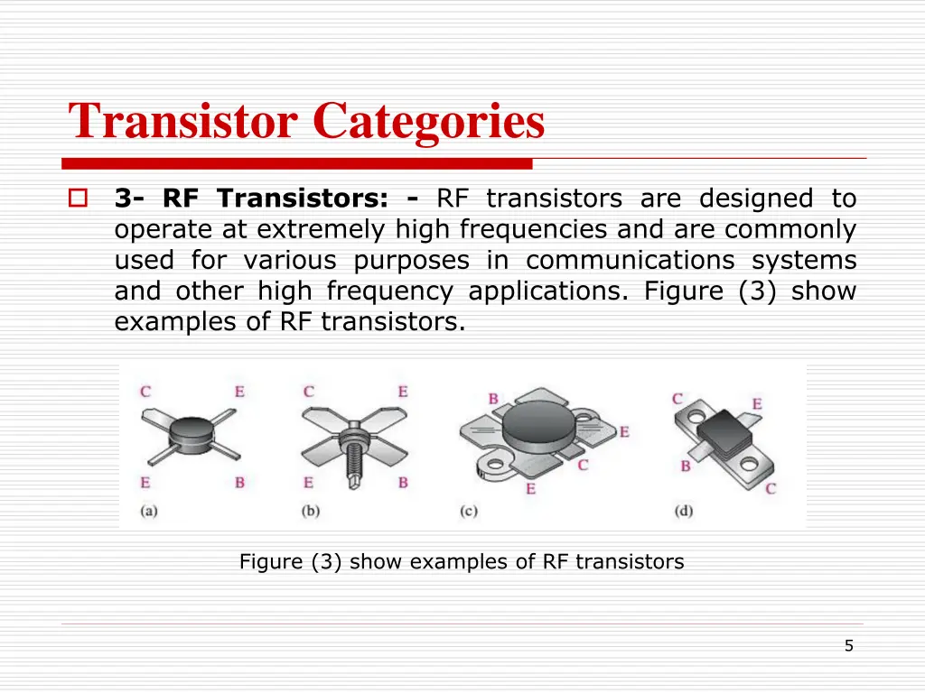 transistor categories 2
